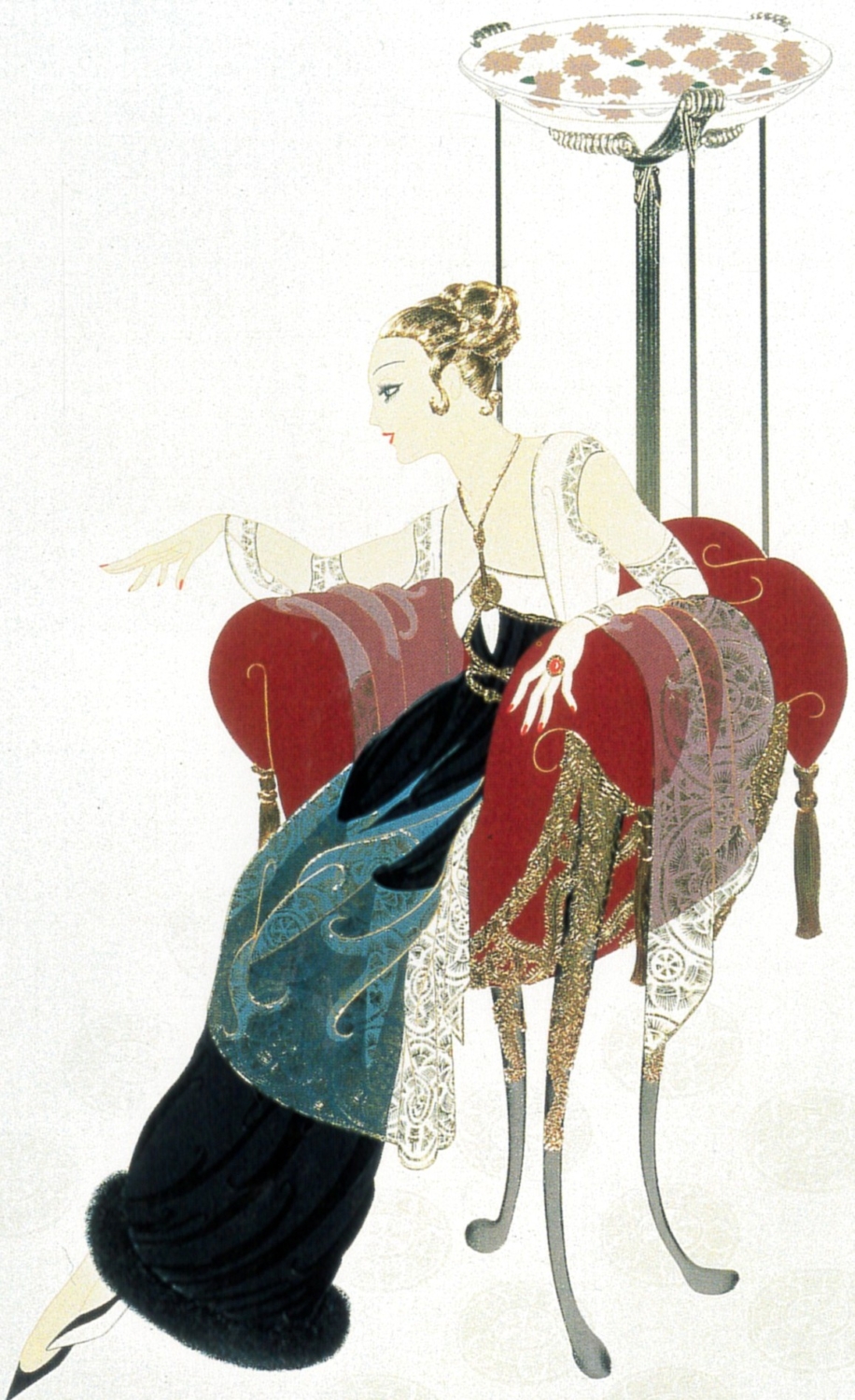 エルテの絵画作品　タイトルは、リリー・アンド・レース